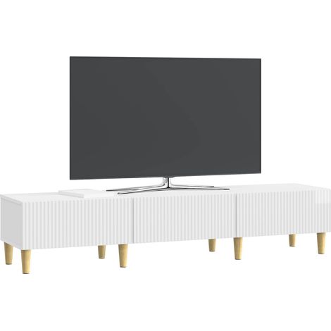 Maison Exclusive - TV-Schränk Hochglanz Weiß 147 x 34,5 x 30 cm H