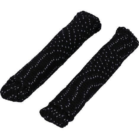 Corde en Nylon 5 mm Noire réfléchissante Corde Polyvalente pour Le Bricolage et Les activités de Plein air résistante aux intempéries (1/5)