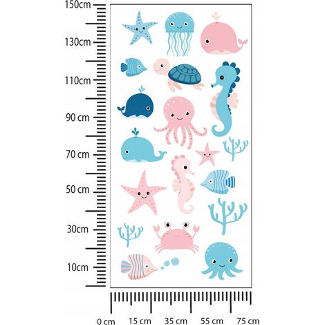 Adesivi per bambini Animali marini 75x150cm (1/2)