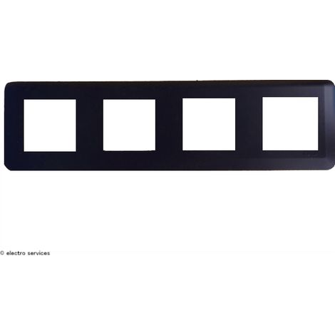 Plaque de finition horizontale Mosaic pour 4x2 modules noir mat LEGRAND 079008L
