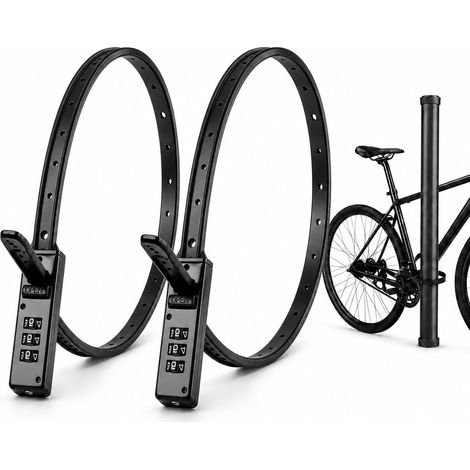 Antivol câble à code, cadenas rétractable compact pour casque, poussette, skis, bagages, trottinette, sécurité voyage intérieur extérieur, câble acier 5 mm,longueur de câble 56c (1/5)