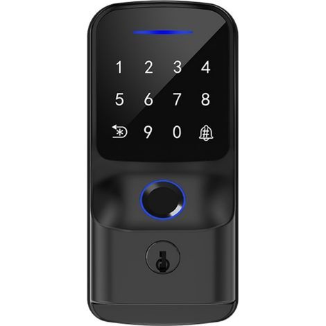 Serrure intelligente à empreinte digitale avec WiFi, verrou connecté pour portes d'entrée, système de verrouillage automatique électronique, serrure connectée sans clé (1/5)