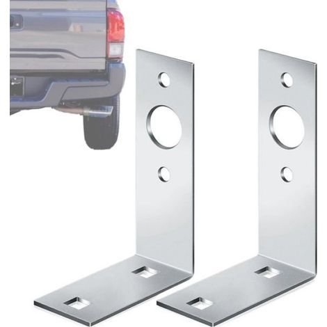 Lot de 2 Équerres en L Galvanisées pour Feux Arrière Remorque Bateau Camping-Car Support Métallique Robuste (1/5)