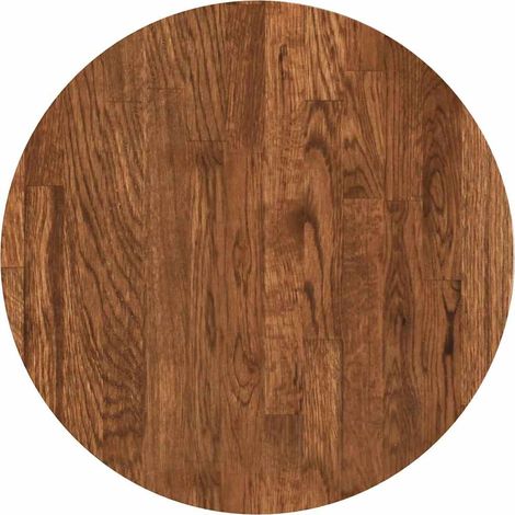 Dessus de table,Plateau de table,Dessus de bureau Marron foncé Ø 40 x 2.5 cm Chêne massif CFW56485 (1/5)