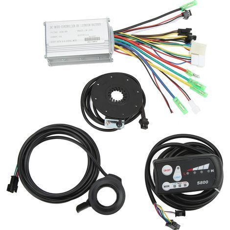 Regolatore di velocità 36V/48V 15A per e-bike, compatibile con motori da 250W/350W con display LED S800. (1/5)