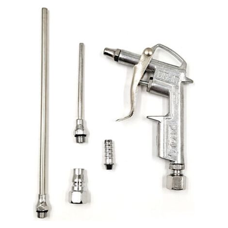 Kit de Mini pistolet de soufflage d'air, 5 pièces, souffleur de poussière pneumatique, nettoyage par pulvérisation avec 2 connecteurs de buse de remplacement pour moteur Automobile (1/5)