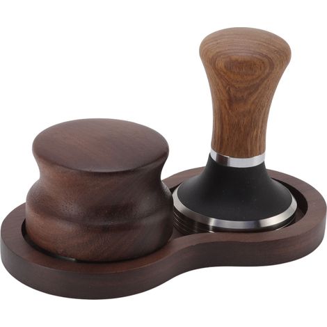 Kaffeehammer-Tamper-Set aus Walnussholz und Edelstahl mit Universalfuß für die Küche (51 mm/2 Zoll) (1/5)