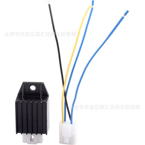Off-road motorcycle, ATV, beach buggy, GY6 skateboard, 50-125cc, 4-pin 12V half-wave voltage regulator and rectifier connection cable. (1/4)