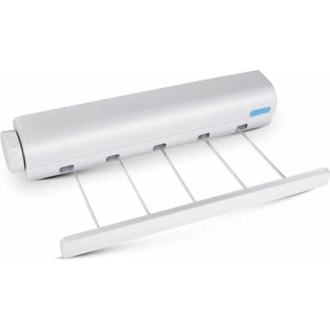 YMYNY 12ft Retractable Clothesline for Indoor and Outdoor Use, 5-Line Wall Mounted Clothes Dryer