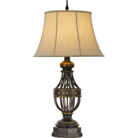 Elstead Augustine - Lampada da tavolo 1 luce marrone antico, E27 (1/5)