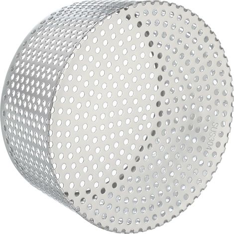 Filtro de protección para canaletas de 7,9"-7,1", 200x180 mm, tapa de PVC, rejilla para techo, filtro cónico de acero inoxidable para bajante. (1/5)