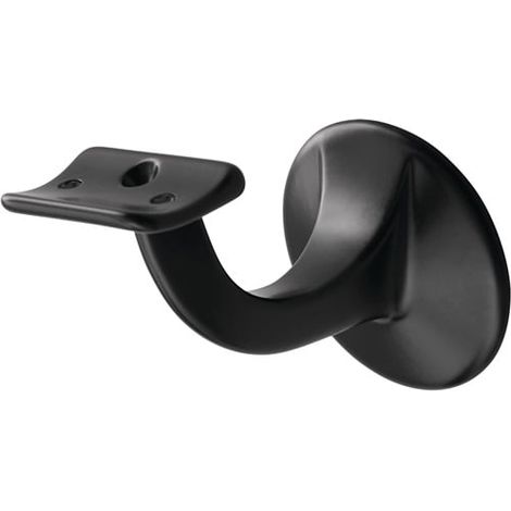 hermeta Handlaufträger 3501 Alu.ku.-besch.schwarz D.Wandplatte 56mm - 3501-70E