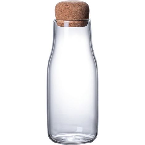 Bocal En Verre Étanche - Couvercle En Liège Naturel - Pour Pâtes Farine Céréales Riz Sucre Thé Grains De Café - Emballage Individuel (1/5)