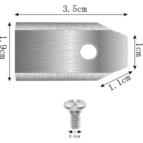 45 lame in titanio per tutti i robot tagliaerba Husqvarn/Automower/Yardforce/Gardena (3g-0,75mm) con 45 viti, lame di ricambio per i modelli 105, 310, 315, 320, 420, 430x, r40i (1/4)
