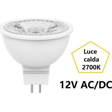 5BLISTER LAMPADA SPOT LED MR16 GU5.3 - 7w - 2700°K calda - 500 lm - 50x45h