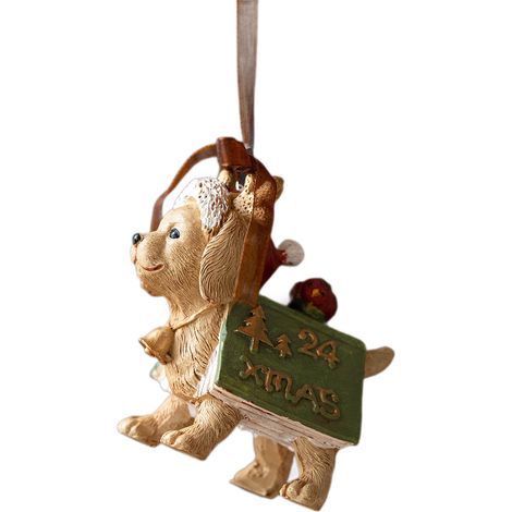 Décoration de Noël en résine peinte, suspension pour sapin avec cloche rétro en relief, ornement coloré style cartoon, accessoire festif pour maison et fête (1/5)