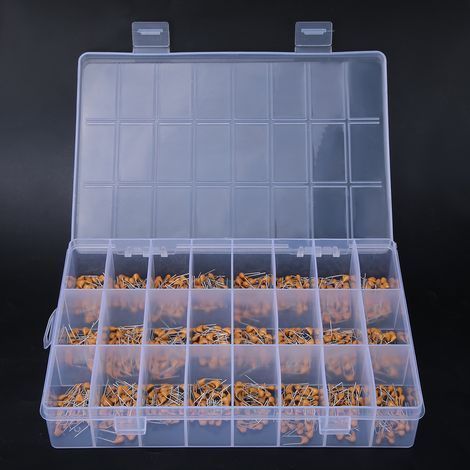 Kit d'assortiment de 840 condensateurs céramiques multicouches monolithiques de 0,1 µF à 47 nF, 24 valeurs (1/5)