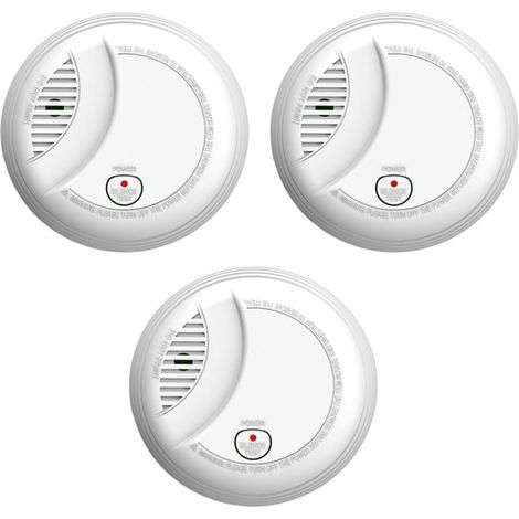 Rilevatore di fumo, sensore di allarme antincendio con sensore fotoelettrico, certificato secondo EN 14604 (437-3PCS)