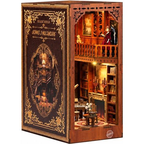 Serre-Livre Architecture 3D Fait Main Créatif Bois DIY (1/5)