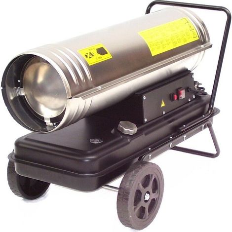 Edelstahl Heizkanone 55205 Bauheizer 30kW Diesel Heizung Ölheizgerät Bautrockner (1/5)