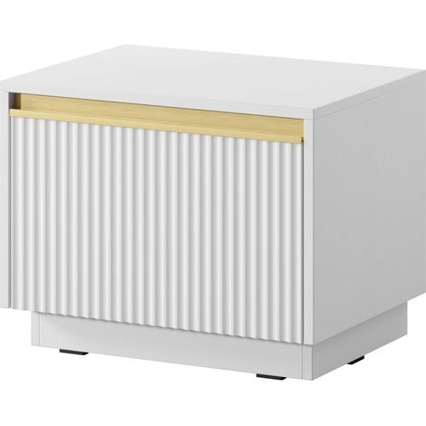 Comodino: Bianco Opaco, 53,6 cm x 42 cm x 39 cm (1/5)