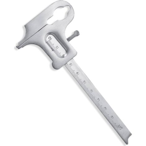 Pied à Coulisse en Acier Inoxydable 100 mm - Outil de Mesure Dentaire Vernier de Précision 0,1 mm pour Dentiste, Orthodontiste, Technicien et Bijouterie