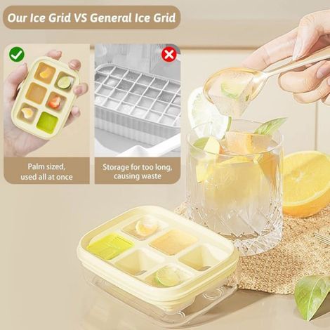 Bac À Glaçons - Silicone Alimentaire - Avec Couvercle - Empilable - Antiadhésif - Pour Réfrigérateur Et Lave-Vaisselle - 1 Pièce (1/5)