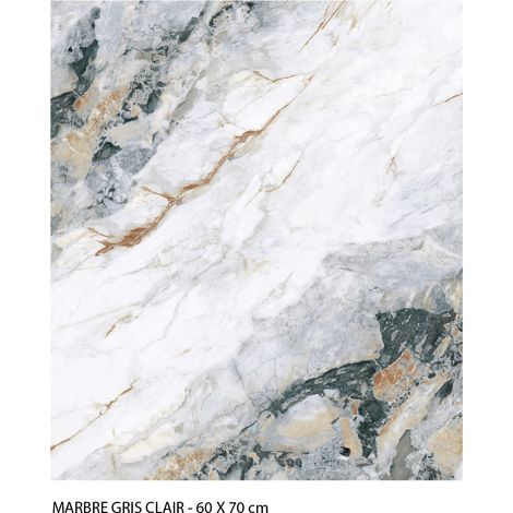 Crédence cuisine adhésive autocollante Adhésif imitation marbre gris - 60 x 70 cm – Idéal fond de hotte