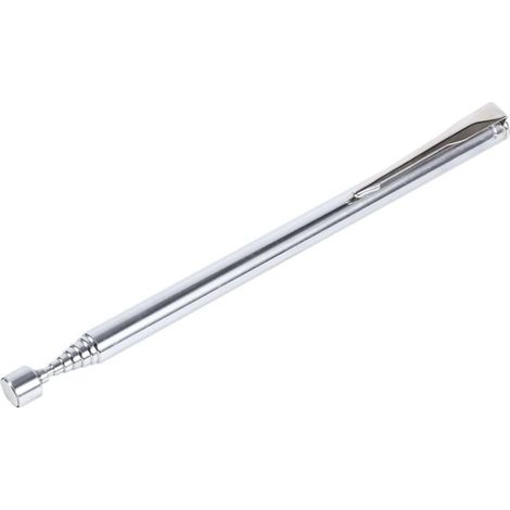 Tige de ramassage magnétique télescopique portable facile à utiliser, outil manuel magnétique extensible (argent) (1/4)