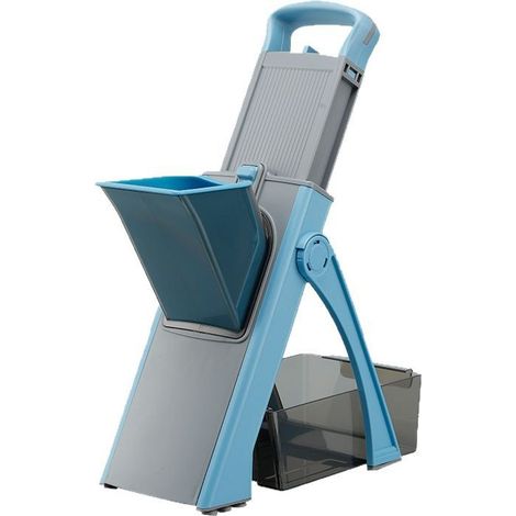 Mandoline de Cuisine Safety Slicer Manuelle Multifonction Tous Coupe Légumes Lame en acier inoxydable, Julienne, Cubes, Fcoupe Patate Frite carotte (1/5)