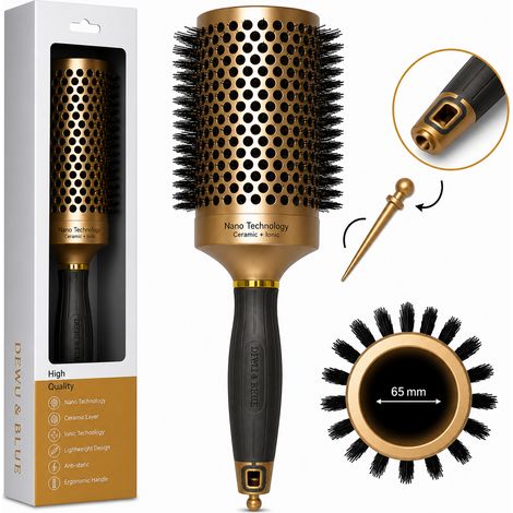 Brosse thermique en céramique pour le coiffage avec ionisation 65 mm (1/5)