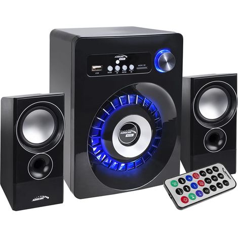 Ensemble d'enceintes Audiocore AC910 10 W PC / Ordinateur portable Noir Bluetooth (1/9)