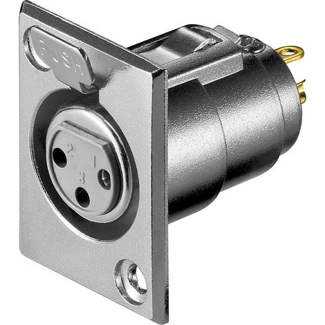 Presa XLR per microfono da pannello, 3 Pin, con meccanismo di bloccaggio e contatti dorati. Come contattare 3 Pin