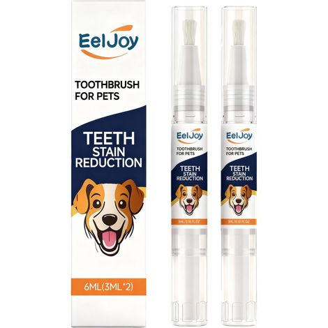 Stylo de nettoyage dentaire pour animaux de compagnie - Soin doux pour la bouche de l'animal, rafraîchit les dents et les laisse brillantes et propres (6 ml x 3 ml x 2) (1/5)