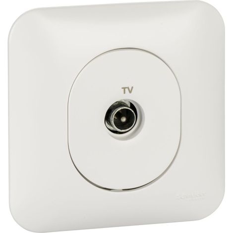 Schneider S260405 Ovalis - TV socket with white plate