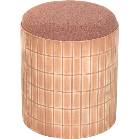 Reposapies Metal Poliester 37X37X45 Mosaico Marron (1/5)