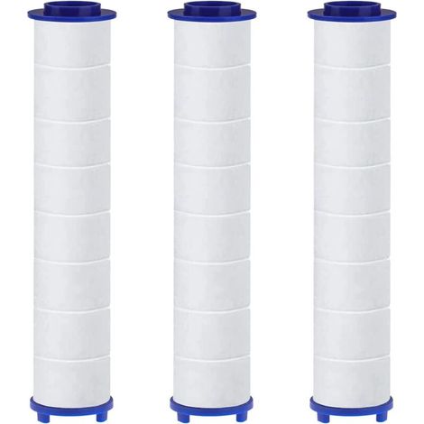 Set mit 3 PP-Baumwollfilterperlen mit Calciumsulfit für HAPPUP Duschkopf, Sedimentfilterkartusche, Duschkopffilter 10,5 x 2 cm - Crezuo