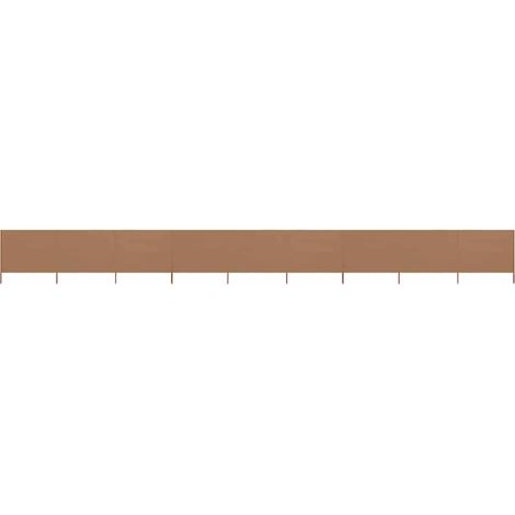 9-teiliges Windschutzgewebe 1200 x 120 cm Taupe vidaXL
