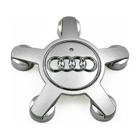 Jeu De 4 Caches-Moyeux 4f0601165 N Roue Emblème, Pour Enjoliveurs De 135 Mm Pour Audi (argent)