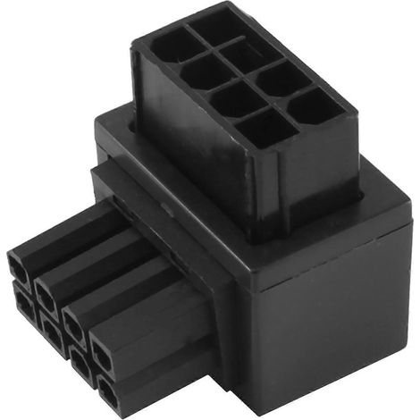 Adaptateur d'alimentation ATX 8 broches femelle vers mâle coudé à 90° pour carte graphique (1/5)