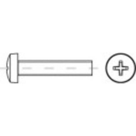 TOOLCRAFT 145919 Viti a testa bombata M4 8 mm A croce Phillips DIN 7985 Acciaio galvanizzato zinco 200 pz.