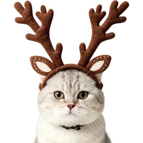 Serre-tête en bois de cerf pour chien Accessoire de vacances (1/5)