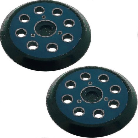 Lot de 2 plateaux de ponçage orbitaux 2 x 8 trous de 125 mm compatibles avec les ponceuses Makita M9204, Bo5030, Bo5031, Dbo180z, Bo8041, Dbo180rmj, Bo5041, Bo5010, Bo50111 et Bo5012 (1/3)