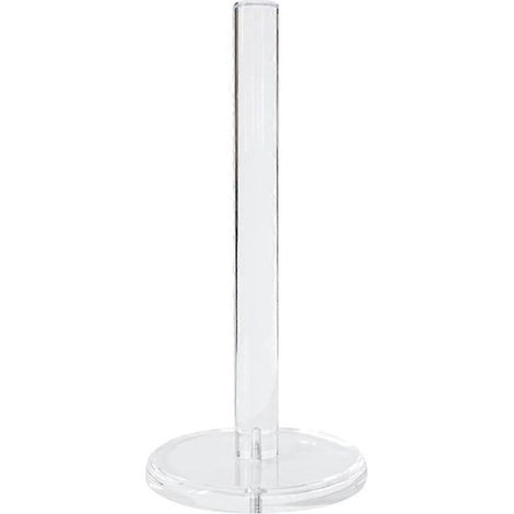 Distributeur de papier essuie-tout de comptoir en acrylique de 15 cm de diamètre avec base robuste et épaisse, pour la cuisine et la salle de bain. (1/5)