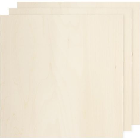 3Pcs Planche De Tilleul 300 X 300 X 5mm Panneau De Bois Brut  Contreplaqué Pour Artisanat Découpe Laser Avec Surfaces Lisses (1/5)