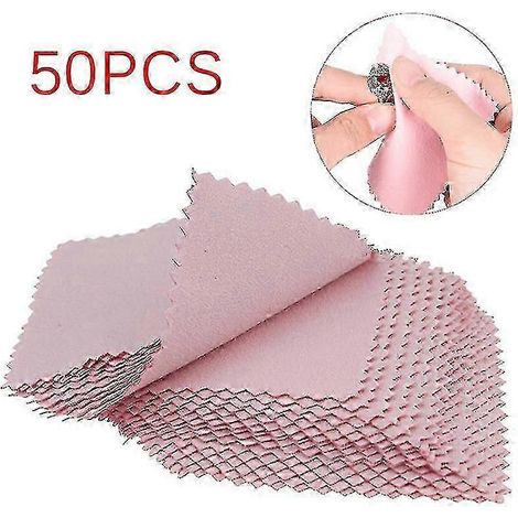 50 chiffons de polissage pour argent, nettoyants et anti-ternissement pour bijoux Hfmqv (1/3)
