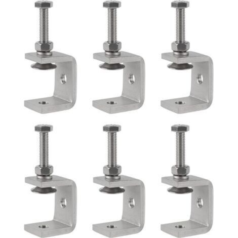 Mini Serre Joints C Acier Inox 30mm Lot de 6 Pièces Réglables, Pinces pour Travaux Bois, Soudage et Menuiserie (1/5)