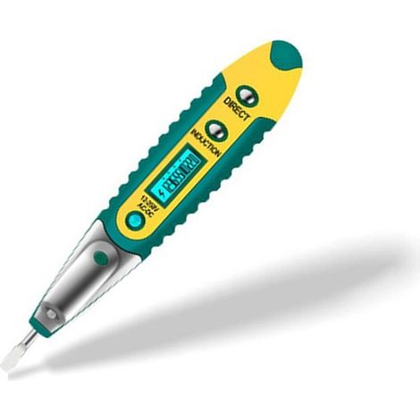 VD700 Multifunktionaler berührungsloser digitaler Prüfstift Spannungsprüfstift LCD-Display Schraubendreher Ton- und Lichtalarm AC/DC 12-250V Elektrischer Prüfstift für elektrische Prüfgeräte 1 Stück (
