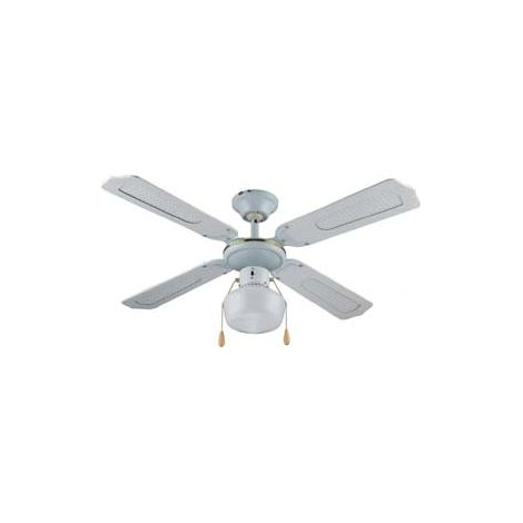 VENTILATORE TIPO LEGNO BIANCO DA SOFFITTO 1 LUCE ø 107 cm VINCO