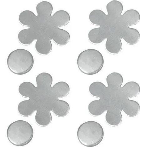 Metaltex set da 4 appendiabiti magnetici decorativi in acciaio inox
